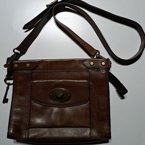 Classic Brown Leather Fossil Bag